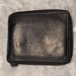 Marshal Genuine Leather 3 way zip wallet, GUC, 5" x 3.5"
